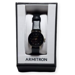 Armitron 75/2447GP Women's Analog Watch Japan Movement With Leather Band